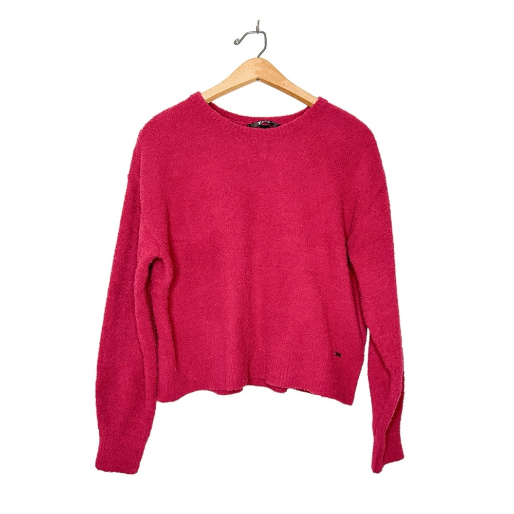 Victoria's‎ Secret Colorful Magenta Pink On Point Teddy Knit Sweater Small S
